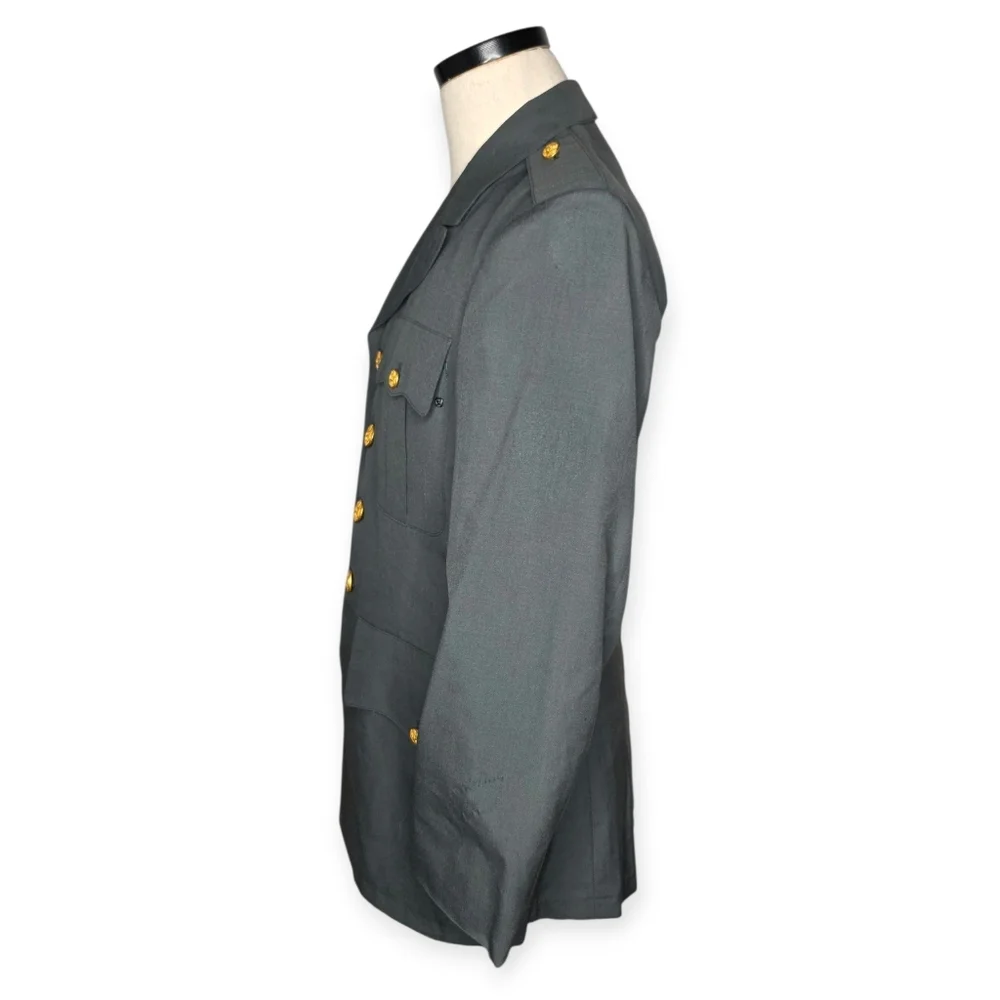 Vintage U.S. Army Dress Uniform Set Green Wool Poly Jacket 38R Pants 30x32 - Picture 5 of 15